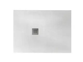 NOKEN FLAT Поддон из материала Light Stone с фактурной поверхностью, 120x90х3,5h см, белый