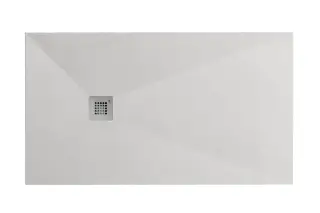 NOKEN SLATE Поддон из минерального литья с фактурной поверхностью, 120x80х2,6h см, белый