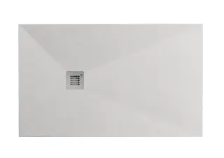 NOKEN SLATE Поддон из минерального литья с фактурной поверхностью, 120x90х3h см, белый