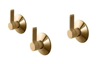 NOKEN LIGNAGE LUXE Набор запорных кранов 1/2 ”с переключателем на 2 выхода, СМ, золото