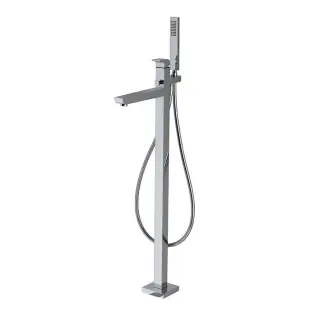 NOKEN OXO Смеситель напольный с ручным душем, шланг 150 см, хром