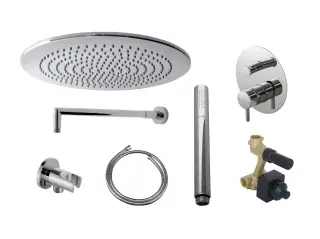 NOKEN PACK RONDO SINGLE LEVER Душевой комплект с верхним душем Ø30 см, смесителем, хром