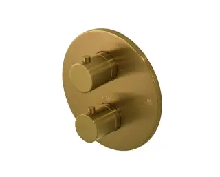 NOKEN ROUND Внешняя часть термостата, браш. золото