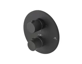 NOKEN ROUND Внешняя часть термостата, черный матовый