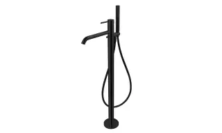 NOKEN ROUND Внешняя часть смесителя напольного для ванны, черный матовый