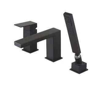 NOKEN SQUARE Внешняя часть смесителя на борт ванны, чёрный