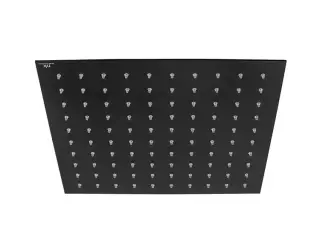 NOKEN SQUARE Верхний душ 30x30 см., с шаровым соединением и защитным клапаном, 12 л/мин, чёрный