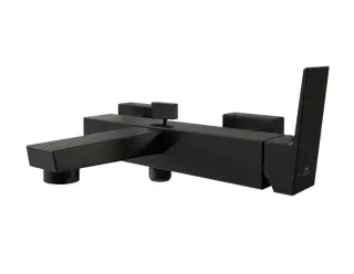 NOKEN SQUARE Смеситель для ванны настенный, для душа 18 л/мин, для ванны 15,98 л/мин, чёрный