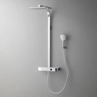 NOKEN T&F PREMIUM Душевая стойка с термостатом р.д. 6,2 л/мин, лейки 15,09 л/мин, хром