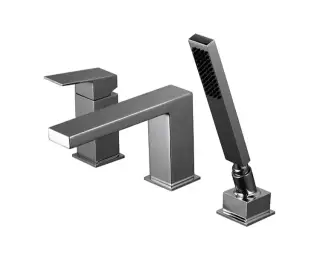 NOKEN SQUARE Внешняя часть смесителя на борт ванны, браш. титан