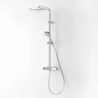 NOKEN TEC SQUARE THERMOSTATIC Душевая стойка с термостатическим смесителем, хром