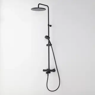 NOKEN TEC ROUND Душевая стойка с однорычажным смесителем, чёрный