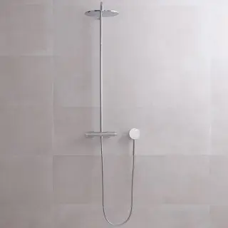 NOKEN TONO THERMOSTATIC Душевая стойка термостатическая с магнитным держателем ручного душа, хром