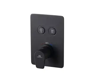 NOKEN TOUCH&FEEL Термостатический смеситель на 2 выхода Project Line, черный