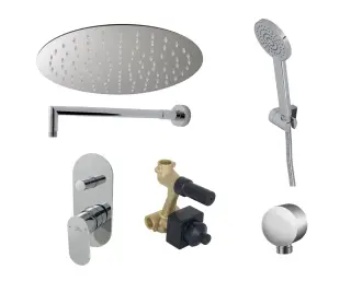 NOKEN KIT HOTELS Комплект для душа, с верхним душем ROUND Ø30 см, хром