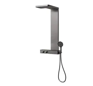 NOKEN LOUNGE Панель для душа с термостатом, верхним и ручным душем, браш. титан