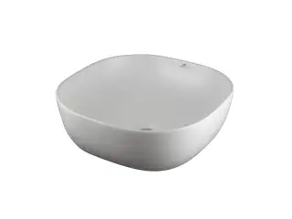 NOKEN SLENDER Раковина 41x41 см для установки на столешницу без перелива, без ДК, белый матовый