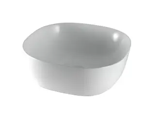 NOKEN SLENDER Раковина 41x41 см для установки на столешницу без перелива, без ДК, белый