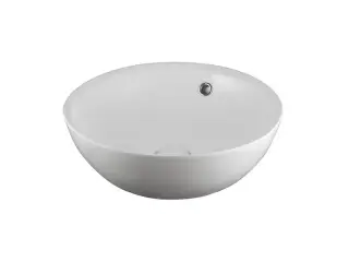 NOKEN SLENDER Раковина Ø42 см для установки на столешницу с переливом, с ДК, белый матовый