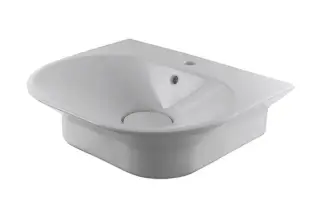 NOKEN TONO Раковина подвесная 60 см с переливом и керамическим донным клапаном, белый