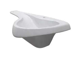 NOKEN VITAE Раковина подвесная 109 см с правым углублением и переливом, белый