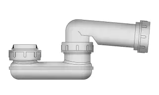 NOKEN NEXT D40 Специальный сифон для ванны, белый