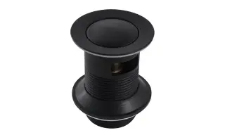 NOKEN Донный клапан (кнопка-клик) с переливом, черный