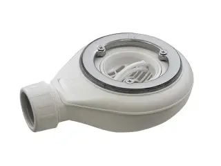 NOKEN Сливной клапан Ø110 H60 для душевого поддона со сливным отверстием Ø90, белый/хром