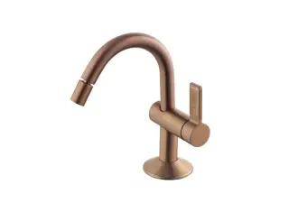 NOKEN LIGNAGE LUXE Однорычажный смеситель для биде, ребристая ручка, без ДК, медь браширован