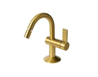 NOKEN LIGNAGE LUXE Однорычажный смеситель для биде, ребристая ручка, без ДК, 5 л/мин, браш. золото