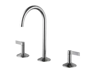 NOKEN LIGNAGE LUXE Смеситель для раковины на 3 отверстия, БЕЗ ДК, 5 л/мин, ребристая ручка, хром