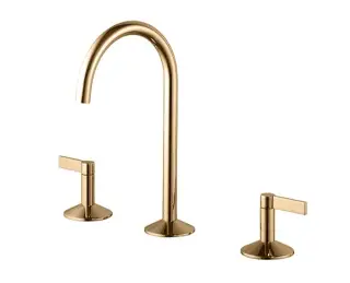 NOKEN LIGNAGE Смеситель для раковины на 3 отверстия, без ДК, 5 л/мин, золото