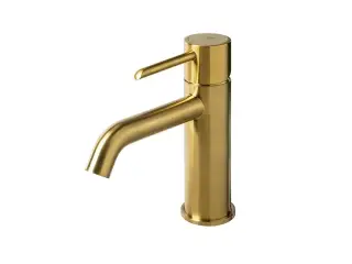 NOKEN ROUND Смеситель для раковины, без ДК, 3/8”, 5 л/мин, браш. золото