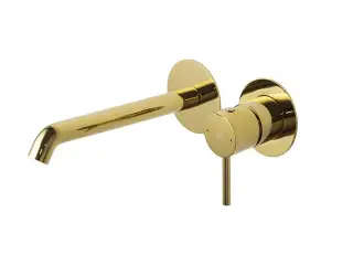 NOKEN ROUND Внешняя часть смесителя для раковины из стены, вылет 200 мм, золото