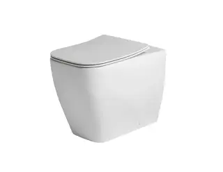 NOKEN LOUNGE Унитаз напольный приставной безободковый, с креплениями, белый матовый