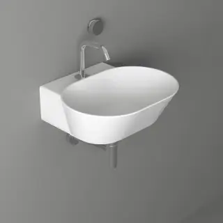 Simas Wave Раковина подвесная 48х43 см, без перелива, 1 отверстие под смеситель, цвет: белый глянц. WA06 bi*1