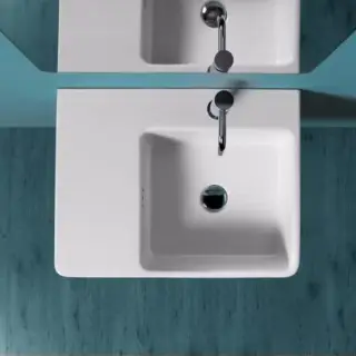 Simas Top e lavabi d'Arredo Раковина подвесная 60х45 см, 1 отверстие под смес., цвет: белый глянц. QU60D*1 bi