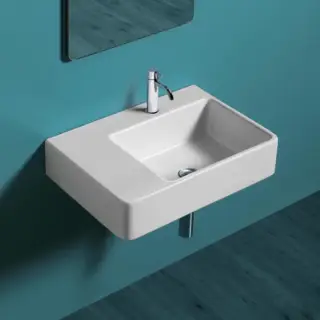 Simas Top e lavabi d'Arredo Раковина подвесная 65х45 см, 1 отверстие под смес., цвет: белый глянц. QU65D*1 bi