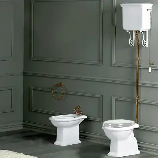 Simas Lante Кронштейн для высокого бачка LA06 (2 шт), латунь, цвет: белый глянцевый LAMN bi