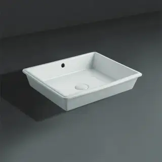 Simas Top e lavabi d'Arredo Раковина под столешницу 53,5х42,5 см, с переливом, цвет: белый глянцевый S59