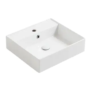 Simas Agile Раковина подвесная 51х46 см, с переливом, c 1 отверстием под смеситель, цвет: белый мат. AG51 bi matt*1