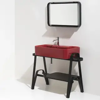 Simas Hop Раковина чаша 80х50 см, с переливом, цвет: rubino HOP80 RUBINO