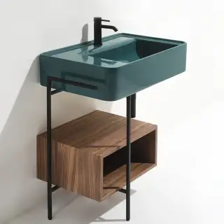 Simas Ratio Раковина чаша 55х46 см, без перелива, c 1 отверстием под смеситель, цвет: menta RA55 MENTA