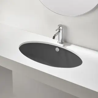 Simas Lft Spazio Раковина встраиваемая снизу 66х39 см, с переливом. цвет: antracite matt LFT74antacite matt