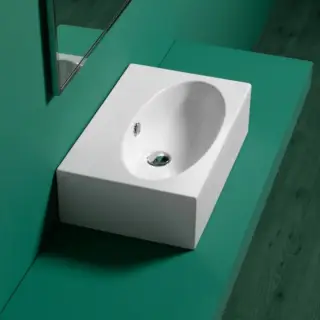 Simas Lft Spazio Раковина подвесная 61х39 см, перелив, без отвер. под смеситель, цвет: белый глянц. LFT54bi