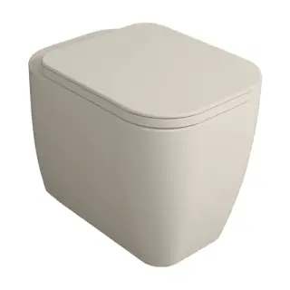 Simas Henges Унитаз напольный 38х55 см, безободковый, настенный/напольный слив, цвет: sabbia matt HE01 sabbia matt