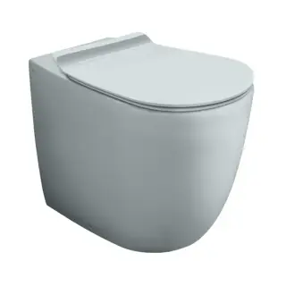 Simas Vignoni Унитаз приставной 36,5х56 см, безободковый, универсальный слив, цвет: tela matt VI01 tela matt