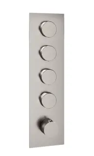 Treemme 22MM Термостат для душа настенный встраиваемый, 4 потребителя, цвет: нержавеющая сталь 6097IS