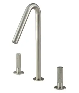 Treemme 22MM Смеситель для раковины на 3 отверстия, цвет: нержавеющая сталь 6054IS