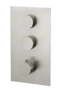 Treemme 5MM Термостат для душа настенный встраиваемый, 2 потребителя, цвет: нержавеющая сталь 2586IS